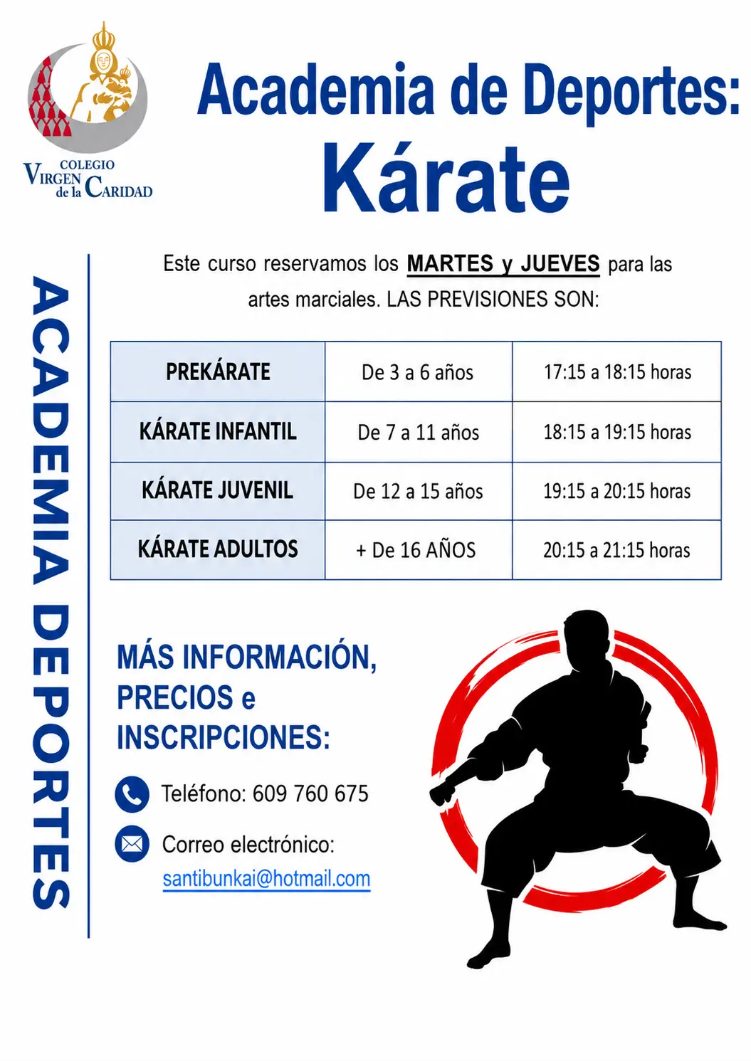 Academia de Kárate del Colegio Virgen de la Caridad